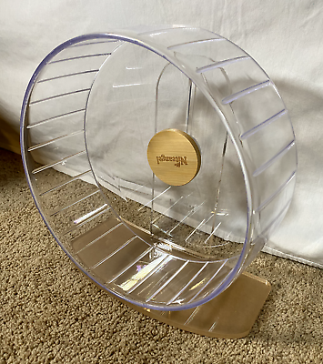 #ad Niteangel Super Silent Hamster Exercise Wheel Large 11quot; Clear *Scratched* $18.99