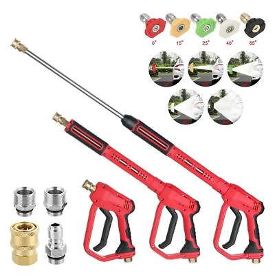 #ad High Pressure 4000PSI Car Power Washer Gun Spray Wand Lance Nozzle and Hose Kit $26.08