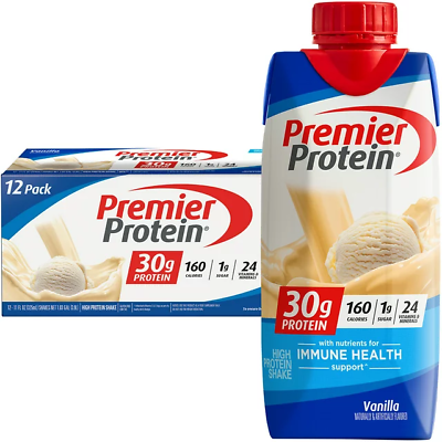 #ad Premier Protein Shake Vanilla 30g Protein 11 fl oz 12 Ct $24.97