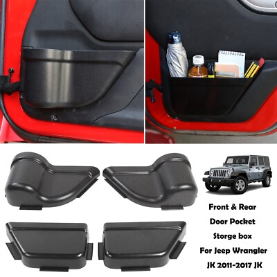 #ad Front amp; Rear Door Net Pocket Storage Box Organizer For Jeep Wrangler JK 11 4 Dr $41.99
