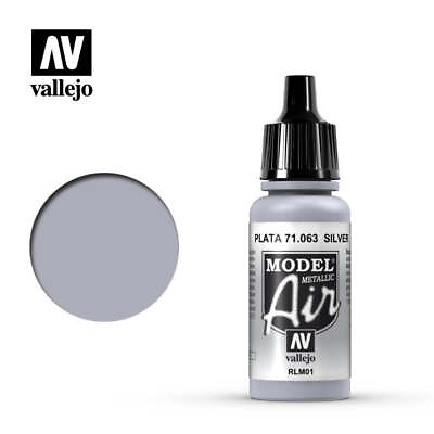 #ad Vallejo 71063 Model Air Silver RLM01 Metallic Acrylic Paint 17ml US $3.50