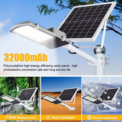 #ad #ad 150W Commercial Aluminum Solar Street Light Set LampRemotePole Dusk to Dawn $59.99