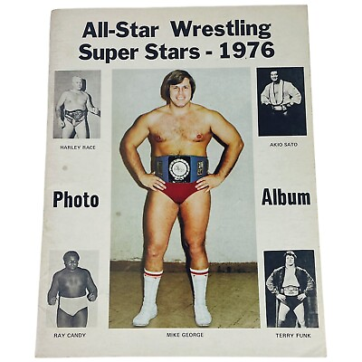 #ad All Star Wrestling Super Stars 1976 Photo Album Magazine Vintage Harley Race WWE $49.99