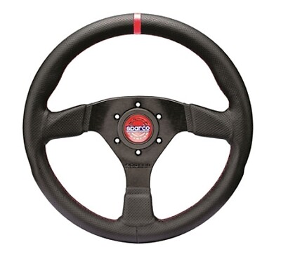 #ad Sparco for Steering Wheel R383 Champion Black Leather Red Stiching $291.95
