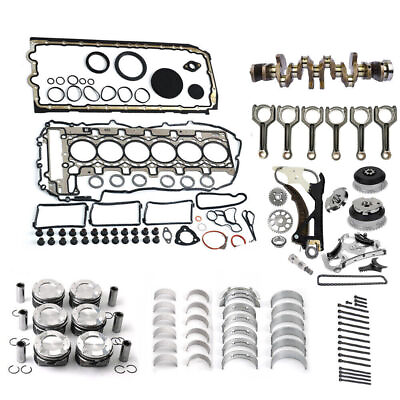 #ad N55 3.0L Engine Overhaul Rebuilding Crankshaft Rods Timing Chain Kit For BMW $155.48