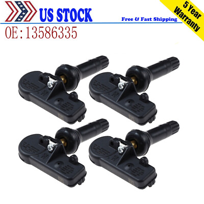 #ad NEW TPMS Tire Pressure Monitoring Sensors Fit For Chevy GMC GM Set 4pcs 13586335 $18.67