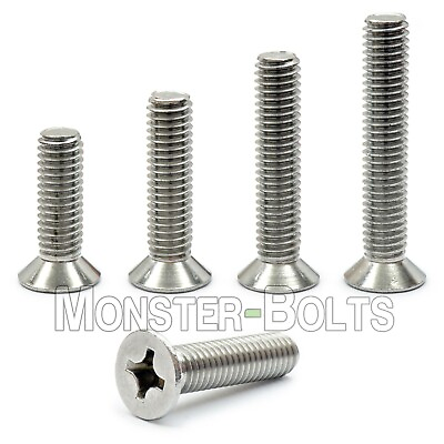 #ad M6 Stainless Steel Phillips Flat Head Countersunk Machine Screws A2 18 8 DIN 965 $6.79