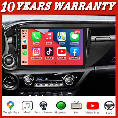 #ad For Toyota Hilux 2016 2018 Apple Carplay Android 13 Car GPS Stereo RDS Radio $148.99