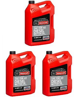 #ad 15 Quarts Diesel Engine Oil FORD MOTORCRAFT Super Duty SAE 15W 40 $96.38