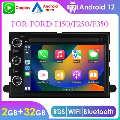 #ad Fit 2004 2008 Ford F150 F250 Car GPS Navigation Stereo Radio Bluetooth Carplay $125.99