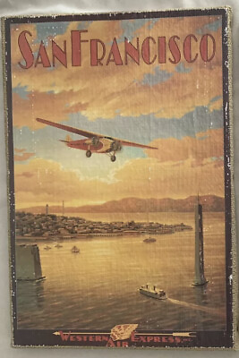 #ad San Francisco Western Express Air Poster Mounted On Frame amp; Burlap Wall Decor $15.00