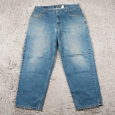 #ad Vintage Levi#x27;s Silver Tab Jeans Men Size W38 L30 Blue Baggy Denim Y2K 38x30 $39.95