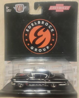 #ad New 2022 M2 Machines Edelbrock Group 1958 Black Chevrolet Impala $10.99
