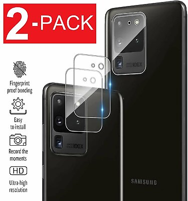 #ad 2X For Samsung Galaxy S20 Ultra S20 Tempered Glass Camera Lens Screen Protector $4.55