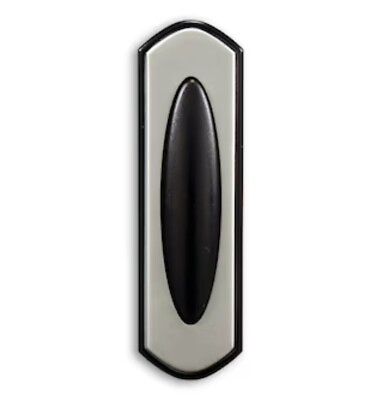 #ad Style Selections Black with Nickel Face Doorbell Button Battery Inc SS 7303 04 $9.95