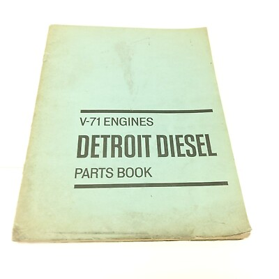 #ad V 71 Engines Detroit Diesel Factory Parts Catalog Book $18.71