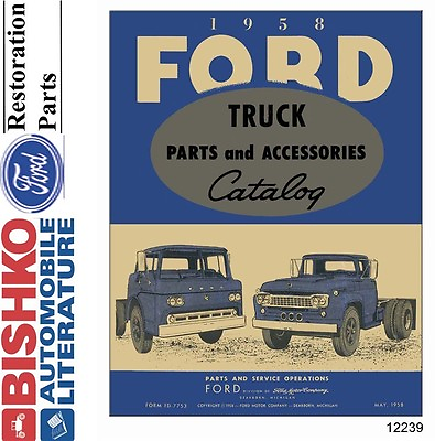 #ad 1958 Ford Truck Parts Numbers Book List CD Interchange Images $39.99