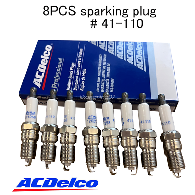#ad 8PCS Genuine 41 110 Iridium Spark Plugs 12621258 For Chevy GMC 4.8L 5.3L 6.0L $19.85