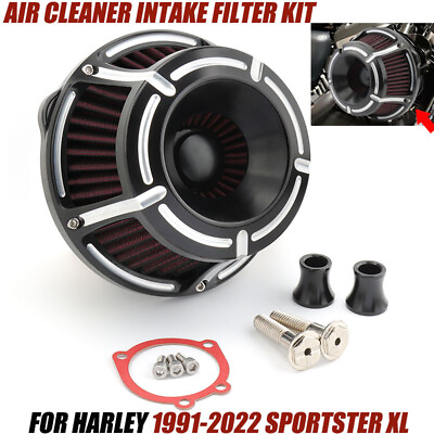 #ad For Harley Sportster Air Cleaner Intake Filter XL1200 Iron 883 Roadster XL883N $122.98