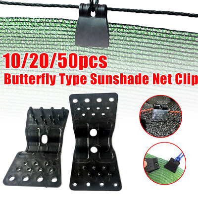 #ad 10 20 50pcs Film Shading Net Clip Net Bird Net Buckle Net Clip Butterfly Clip $14.80