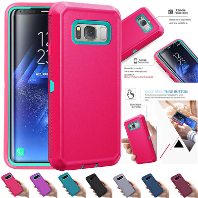 #ad For Samsung Galaxy S8 S8 S8 Plus Shockproof Case Hybrid Rubber Phone Cover $10.99
