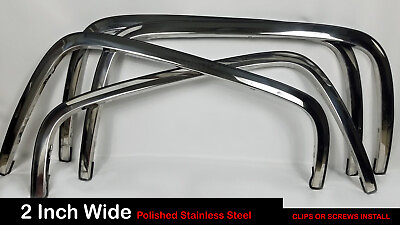 #ad For a 14 15 Silverado 1500 Chrome Polished Stainless Steel Fender Trim 4p Set $139.67