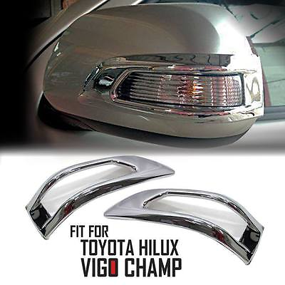 #ad Chrome Mirror Cover Led Signals Fit Toyota Fortuner 12 Toyota Vigo Champ 2011 15 AU $117.00