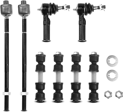 #ad A Premium Set of 8 Sway Bar Link Inner Outer Tie Rod End Compatible with Buic $68.99