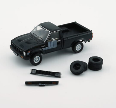 #ad BM Creations 1980 Toyota Hilux Black LHD 1:64 Scale Diecast Car 64B0228 $18.99