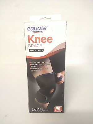 #ad Equate Adjustable Knee Brace One Size Black $10.98