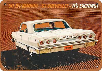 #ad Metal Sign 1963 Chevrolet Impala Vintage Look Reproduction $25.46
