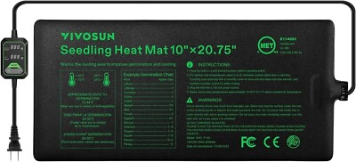 #ad VIVOSUN 10quot;x20.75quot;Seedling Heat Mat w Built in Temperature ControllerWaterproof $21.99