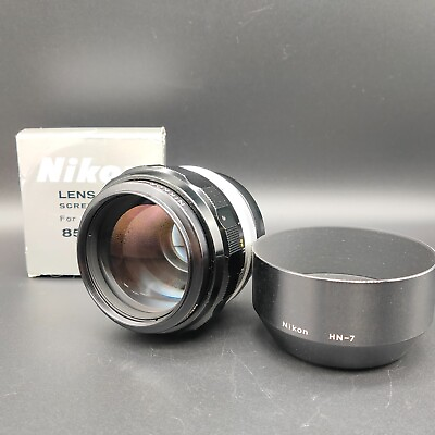 #ad MINT w Hood Nikon Nikkor H Auto 85mm F1.8 MF Non Ai Portrait Lens from JAPAN $229.99