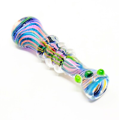 #ad #ad 3.5quot; Pink Paradise Metallic Liner Glass Chillum Tobacco Smoking Pipe MB 0004 $11.16