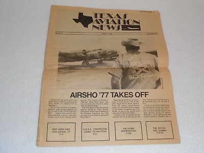 #ad Texas Aviation News Houston September 1977 Rare Vintage Original Newspaper $74.99