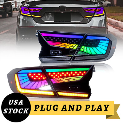 #ad LED Tail Light For Honda Accord 2018 2022 RGB Dynamic Start Animation Assembly $309.00