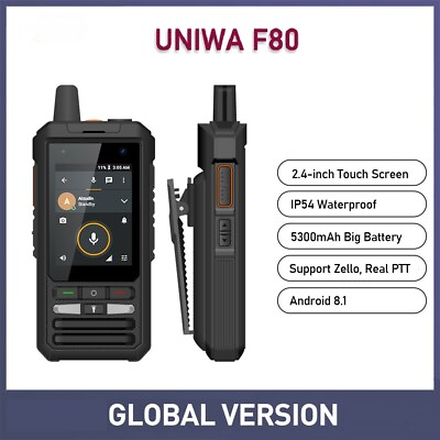 #ad UNIWA F80 Real PTT POC Walkie Talkie Smartphone 2.4 Inch Waterproof Android 8.1 $142.49