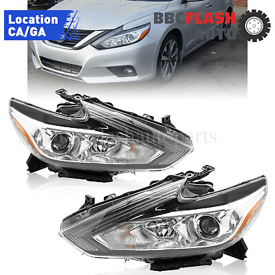 #ad Halogen W O LED Chrome Housing Headlight Fit For Nissan Altima 2016 2018 $119.99