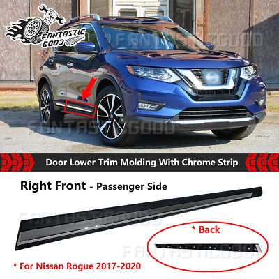 #ad For Nissan Rogue 2017 20 Right Front Side Door Trim Molding Lower W Chrome Strip $24.89