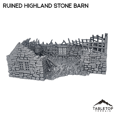 #ad Ruined Highland Stone Barn Country amp; King Fantasy Historical Ruins WWII $23.99