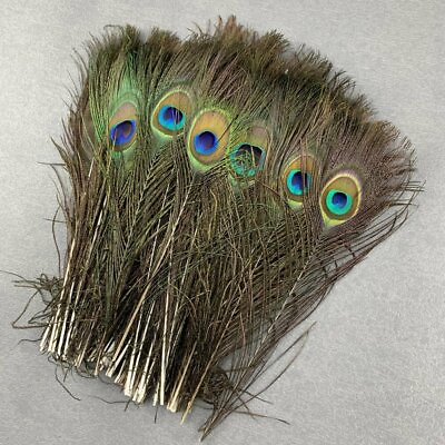 #ad 10 100Pcs Natural Peacock Feathers Eyes 25 45CM 10 18Inch DIY Wedding Home Plume $4.69