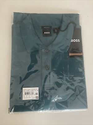 #ad HUGO BOSS Firenze Polo Shirt Modern Fit 100% Pima Cotton EMERALD GREEN Mens XL $51.00