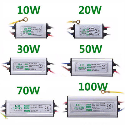 #ad LED Power Supply Transformator 10W 20W 30W 50W 70W 100W Driver WP IP65 AC85 265V $13.99
