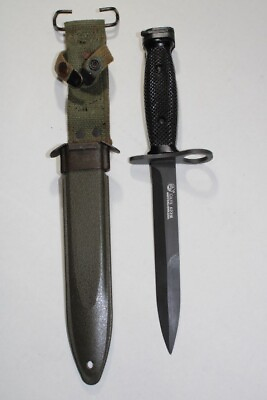 #ad Original US Military Issue Vietnam Era Colt USM7 Bayonet Knife wth Scabbard J1AA $199.95