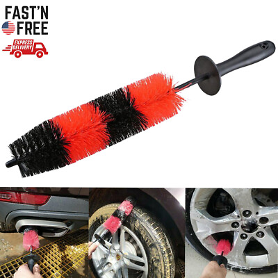 #ad #ad Car Wheel Brush Rims Tire Seat Engine Wash Cleaning Kit Auto Detailing Tool 17quot; $6.89