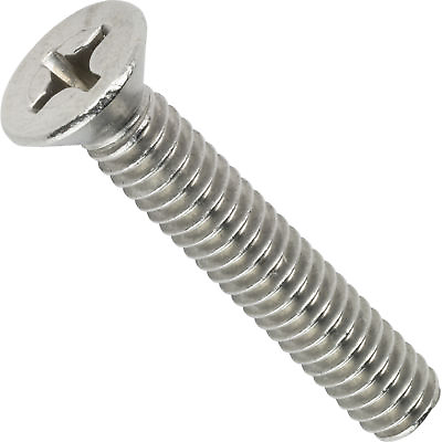 #ad 3 8 16 Flat Head Machine Screws Phillips Drive Stainless Steel All Lengths $27.23