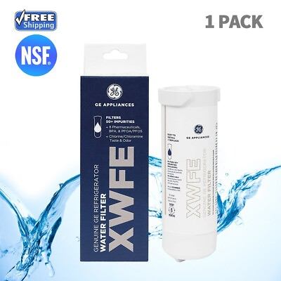 #ad GE XWFE Refrigerator Replacement Water Filter Without Chip 1 PACK $15.66