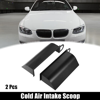 #ad 2pcs Hood Dynamic Cold Air Tuning Intake System Scoop for BMW E90 91 92 Black AU $27.89