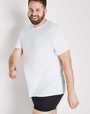 #ad Hanes Men#x27;s White Crewneck T Shirt 6 Pack Undershirt Tee TAGLESS FreshIQ Comfort $25.64