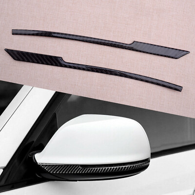 #ad Carbon Fiber Rearview Side Mirror Sticker Trim Fit For Audi Q5 10 2018 Q7 08 15 $17.40